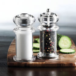 Acrylic Salt Shaker & Pepper Mill Set - 2 Pieces